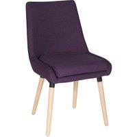 TEKNIK Welcome Brushed Fabric Reception Chair - Plum, Set of 2