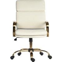 TEKNIK Vintage Leather Tilting Executive Chair - White