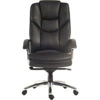 TEKNIK Skyline Leather Tilting Executive Chair - Black & Silver