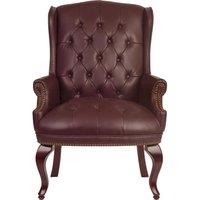 TEKNIK Chairman Guest Bonded Leather Executive Chair - Burgundy