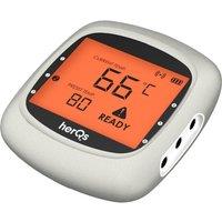 HERQS EasyBBQ Pro Smart Wireless Meat Thermometer - White, White,Orange