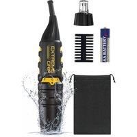 WAHL Extreme Grip Detail Wet & Dry Nose, Ear & Eyebrow Trimmer - Black & Yellow, Black