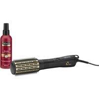 TRESEMME 2776BU Keratin Smooth Volume Hot Air Styler & Spray Set - Black & Gold, Black,Gold