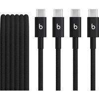 BEATS USB-C to USB-C Woven Cable - 1.5 m, Bolt Black, Pack of 2, Black
