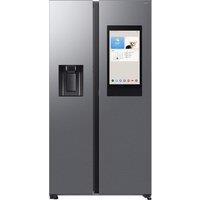 SAMSUNG Bespoke AI Family Hub RS90F66BETEU American-Style Smart Fridge Freezer - Silver, Silver/Grey