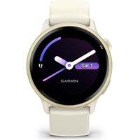 GARMIN vivoactive 6 Smart Watch - Bone & Lunar Gold, Gold,White
