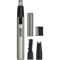 WAHL Micro Finisher Wet & Dry Nose & Ear Trimmer Kit - Silver, Silver/Grey