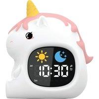 GROOV-E Cutties LED Night Light with Sleep Training Alarm - Unicorn