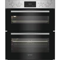 INDESIT DUI 12D IX Electric Built-under Double Oven - Black, Silver/Grey,Black