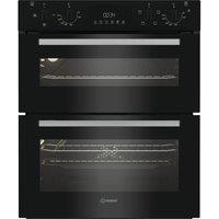 INDESIT DUI 10D B Electric Built-in Double Oven - Black, Black
