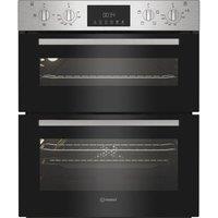 INDESIT DUI 10D IX Electric Built-under Double Oven - Black, Silver/Grey,Black