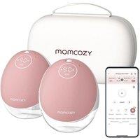 MOMCOZY M9 Mobile Flow Double Breast Pump - Pink & White