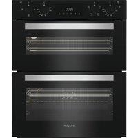 HOTPOINT DUH 10D B Electric Built-under Double Oven - Black, Black