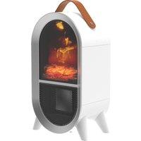 SMART AIR Glow Heat Portable Fan Heater - White, White