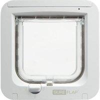 SUREFLAP Microchip Cat Flap - Anthracite Gray & White, Silver/Grey,White