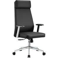 TTAP York PU Leather Tilting Executive Chair - Black