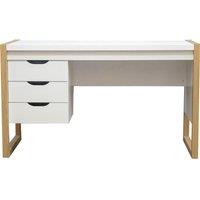 TTAP Alcarno Home Office Desk - Brown & White