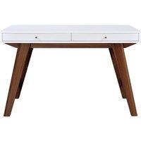 TTAP Florence Home Office Desk - White & Brown