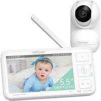 MOMCOZY BM03 5.5" LCD Screen Video Baby Monitor - White