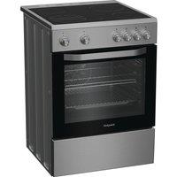 HOTPOINT H6V5KMX/UK 60 cm Electric Ceramic Cooker - Stainless Steel, Stainless Steel