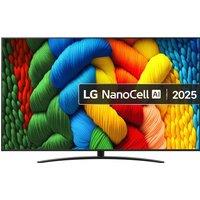 LG NANO81A NanoCell AI 4K HDR Smart TV 2025 - 86NANO81A6A, Black
