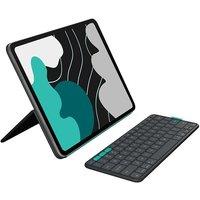 Logitech iPad 13" Keyboard Flip Folio Case - Grey, Silver/Grey