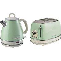 ARIETE Vintage ARPK71 2-Slice Toaster & Kettle Bundle - Green, Green