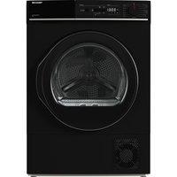 SHARP KD-NHA8S6GB1D-EN 8 kg Heat Pump Tumble Dryer - Black, Black