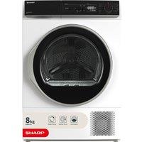 SHARP KD-NHA8S6GW1D-EN 8 kg Heat Pump Tumble Dryer - White, White