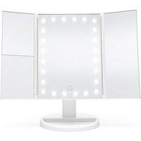 RIO 24 LED Touch Dimmable 3-way Make-up Mirror - White, White,Black