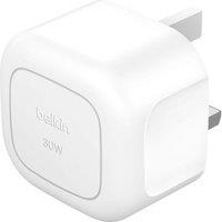 BELKIN BoostCharge WCA008myWH 30 W USB Type-C Wall Charger, White