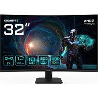 GIGABYTE GS32QCA Quad HD 31.5" Curved VA LCD Gaming Monitor - Black, Black