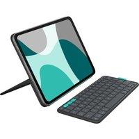 LOGITECH iPad 11" Keyboard Flip Folio Case - Grey, Silver/Grey