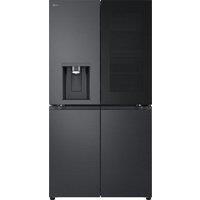 LG CraftIce InstaView GMG96CRAFT American-style Smart Fridge Freezer - Essence Black Steel, Silver/Grey,Black
