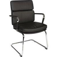 TEKNIK 1101BL Deco Faux Leather Reception Chair - Black