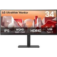 LG UltraWide 34BA75QE-B Quad HD 34" Curved IPS Monitor - Black, Black
