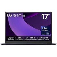 LG gram Pro 17Z90TP-G.AD88A1 17 Laptop - IntelCore Ultra 7, 1 TB SSD, Black, Black