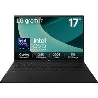 LG gram 17 17Z90T-G.AD88A1 17" Laptop, Copilot - IntelCore? Ultra 7, 1 TB SSD, Black, Black