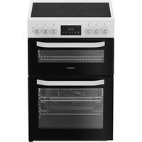 HOTPOINT HDE6VDW 60 cm Electric Ceramic Cooker - White, White