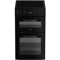 HOTPOINT HDE5VDCB 50 cm Electric Ceramic Cooker - Black, Black