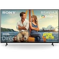 65 SONY BRAVIA 3 LED 4K HDR Smart TV - K65S38BP, Black