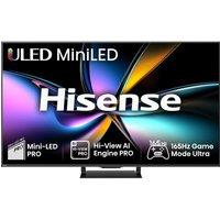 65" Hisense U7Q PRO Mini LED 4K 165Hz Smart AI TV with Freely - 65U7QTUK PRO, Silver/Grey,Black