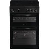 INDESIT ITE6VMB 60 cm Electric Ceramic Cooker - Black, Black