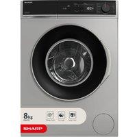 SHARP ES-NFA814BA1NA-EN 8 kg 1400 Spin Washing Machine - Silver, Silver/Grey