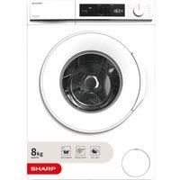SHARP ES-NFA814BWNA-EN 8 kg 1400 Spin Washing Machine - White, White