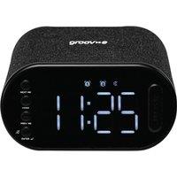 Groov-E Atlas II GVCR06BK FM Bluetooth Clock Radio - Black, Black