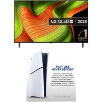 48" Lg B5 OLED AI 4K Ultra HD HDR Smart TV 2025 (OLED48B56LA) & PlayStation 5 Digital Edition (Model Group, Slim) Bundle, Black,Brown