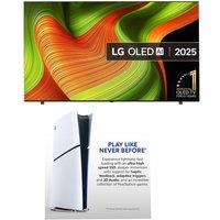 55" Lg B5 OLED AI 4K HDR Smart TV 2025 (OLED55B56LA) & PlayStation 5 Digital Edition (Model Group, Slim) Bundle, Black,Brown