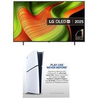 65" Lg B5 OLED AI 4K HDR Smart TV 2025 (OLED55B56LA) & PlayStation 5 Digital Edition (Model Group, Slim) Bundle, Black,Brown
