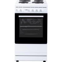 LOGIK LFSE50W25 50 cm Electric Solid Plate Cooker - White, White